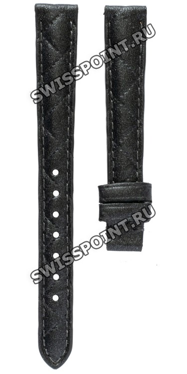 Серый кожаный ремешок Tissot T610028225, теленок, 12/10 мм, без замка, для часов Tissot Equi-T L830N, L830/930