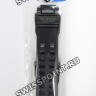 Черный полимерный ремешок Casio 10631597 с зелеными надписями для часов Casio GW-A1100-1A3