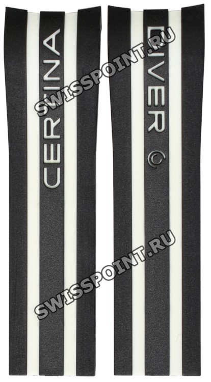 Черный каучуковый ремешок Certina C610018004, без замка, для часов Certina Ds Action C013.407.17.051.01
