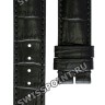 Черный кожаный ремешок Longines L682104530, 18/18, без замка, для часов Longines Flagship Heritage L4.756.6, L4.756.8