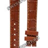 Коричневый кожаный ремешок Longines L682116130, теленок, удлиненный, 15/12 XL, без замка, для часов Longines DolceVita Classic L5.155.0, L5.155.4