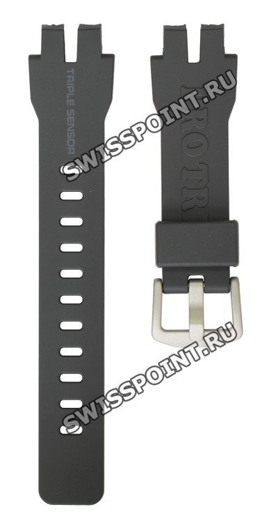 Серый полимерный ремешок Casio 10446375 для часов Casio PRW-3000-1E, PRG-300-1A9