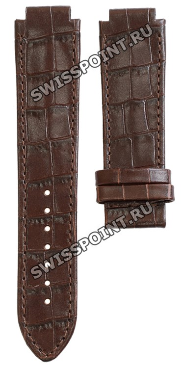 Коричневый кожаный ремешок Tissot T610031276, имитация крокодила, интегрированный, без замка, для часов Tissot TXL T061.510, T061510A