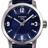 Синий кожаный ремешок Tissot T610032786, 19/18, без замка, для часов Tissot T-Sport PRC 200  T055.410, T055.417, T055.430