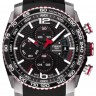 Черный резиновый ремешок Tissot T603034300, красная полоса, интегрированный, стальная пряжка, для часов Tissot PRS 516 T079.427