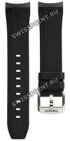 Черный каучуковый ремешок Tissot T603034300, красная полоса, интегрированный, стальная пряжка, для часов Tissot PRS 516 T079.427.27.057.00