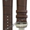 Коричневый кожаный ремешок Tissot T600028584, теленок, имитация крокодила, интегрированный, стальная клипса, для часов Tissot Couturier T035.439, T035.617