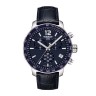 Синий кожаный ремешок Tissot T600035386, теленок, стальная пряжка, 19/18 мм, для часов Tissot Quickster T095.417.16.047.00