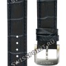 Синий кожаный ремешок Tissot T600035386, теленок, стальная пряжка, 19/18 мм, для часов Tissot Quickster T095.417.16.047.00