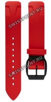 Красный силиконовый ремешок Tissot T603035320, интегрированный, чёрная пряжка, для часов Tissot T-Race T081.420