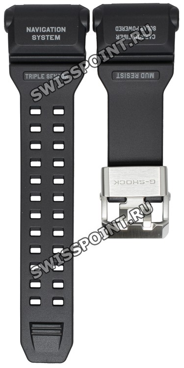 Черный полимерный карбоновый ремешок Casio 10568736 для часов Casio G-Shock Rangeman GPR-B1000-1