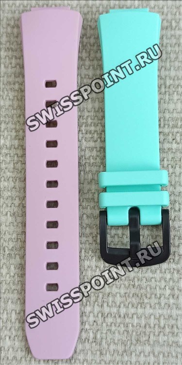 Бирюзово-розовый полимерный ремешок Casio 10609461 для часов Casio BSA-B100MT-1A