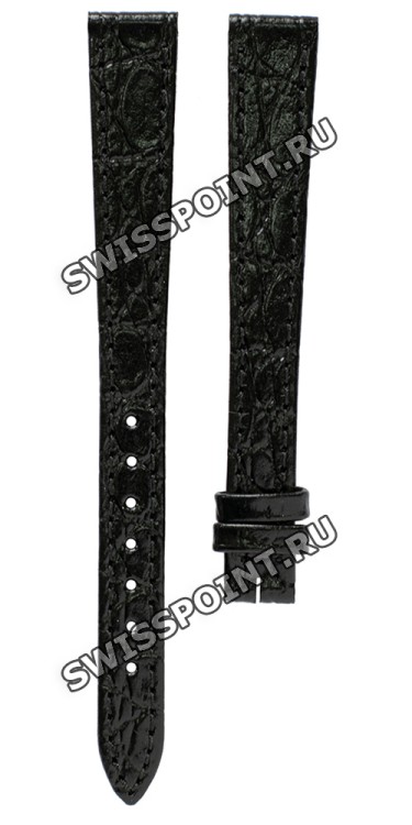 Черный кожаный ремешок Longines L682116532, теленок, удлиненный, 13/10 XL, без замка, для часов Longines Lyre L4.321.4, L4.321.2, L4.360.4, L4.221.2, L4.221.4, L4.258.2, L4.258.4, L4.259.2, L4.259.4, L4.260.2