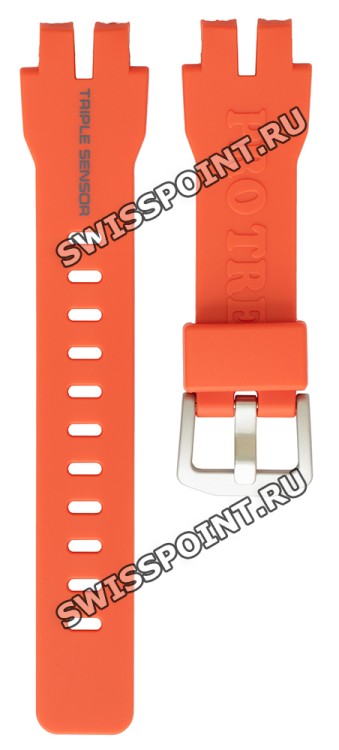 Оранжевый полимерный ремешок Casio 10446383 для часов Casio PRW-3000-4E