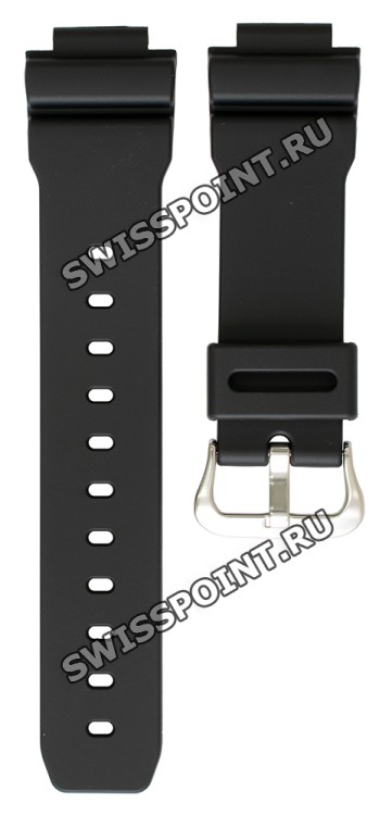 Черный полимерный ремешок Casio 71606395 для часов Casio G-2200, G-2210, DW-9050, DW-9051, DW-9052