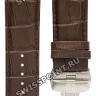 Коричневый кожаный ремешок Tissot T600028610 / T610028611, теленок, имитация крокодила, 24/22, стальная клипса, для часов Tissot Couturier T035.614, T035.627