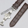Коричневый кожаный ремешок Tissot T600028610 / T610028611, теленок, имитация крокодила, 24/22, стальная клипса, для часов Tissot Couturier T035.614, T035.627