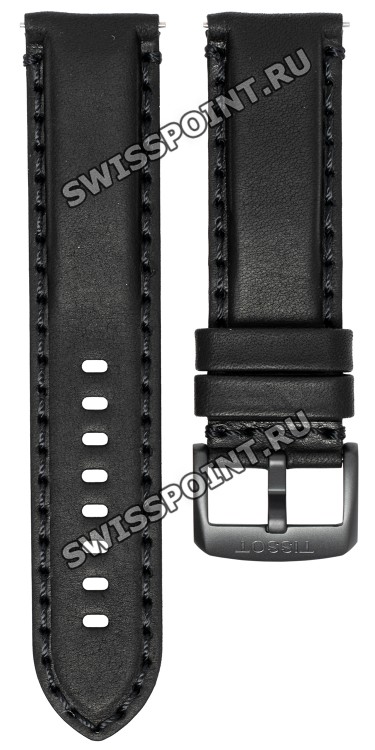 Черный кожаный ремешок Tissot T600046826, 22/22, черная пряжка, для часов Tissot T-Sport T116.617.36.052.00 XL