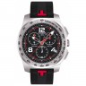 Черный силиконовый ремешок Tissot T610028498, красный логотип 
