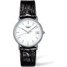 Черный кожаный ремешок Longines L682100441, 18/16, без замка, для часов Longines Presence L4.743.6, L4.819.2, L4.819.4, L4.636.2, L4.657.2, L4.637.2, L4.677.4, L4.676.4, L4.692.6, L4.695.6, L4.720.2