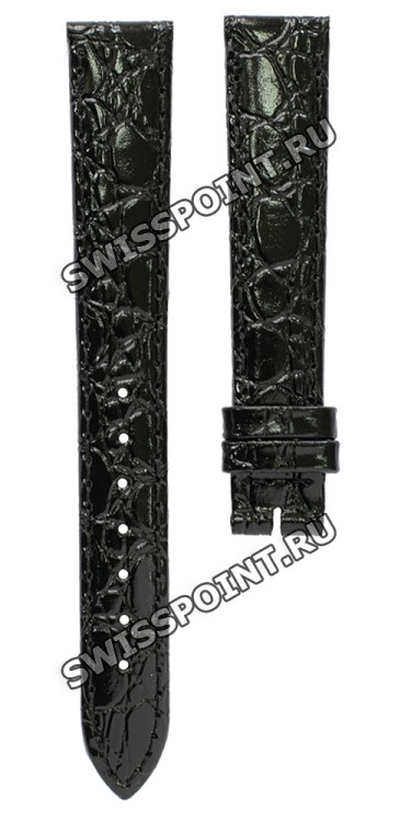 Черный кожаный ремешок Longines L682117438, теленок, 14/12, без замка, для часов Longines Presence L4.379.6, L4.479.6, L4.279.6, L4.378.8, L4.504.2, L4.505.2