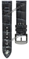 Синий кожаный ремешок Tissot T600036880, теленок, 19/18, черная пряжка, для часов Tissot Quickster T095.410.36.127.00