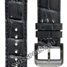 Синий кожаный ремешок Tissot T600036880, теленок, 19/18, черная пряжка, для часов Tissot Quickster T095.410.36.127.00