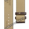 Коричневый кожаный ремешок Tissot T610025416, теленок, 19/18, белая прострочка, без замка, для часов Tissot PRC 200 T014.410, T014.421, T014.410, T014.421, T014410A, T014421A, T014410A, T014421A