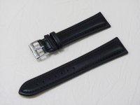 Черный кожаный ремешок из кожи теленка STAILER ORIGINAL 1271-2211 размер (22/18 мм), длина L (120 / 80 мм) гладкий