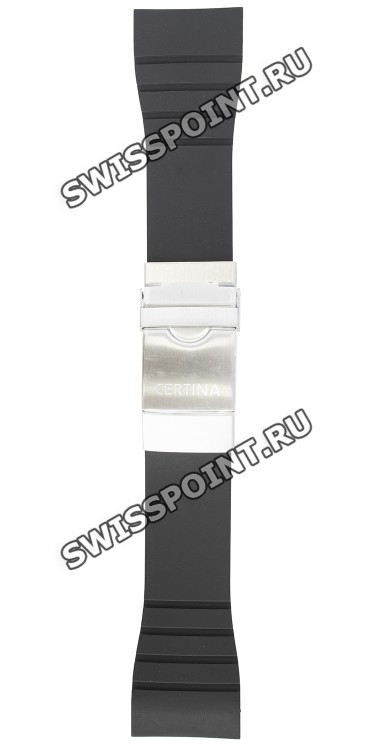 Черный каучуковый ремешок Certina C603015562, стальная клипса, для часов Certina Ds Master C015.434.27.050.00