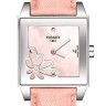 Розовый кожаный ремешок Tissot T610028704, теленок, 16/16, без замка, для часов Tissot Fabulous Garden T017.309