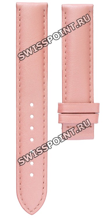 Розовый кожаный ремешок Tissot T610028704, теленок, 16/16, без замка, для часов Tissot Fabulous Garden T017.309
