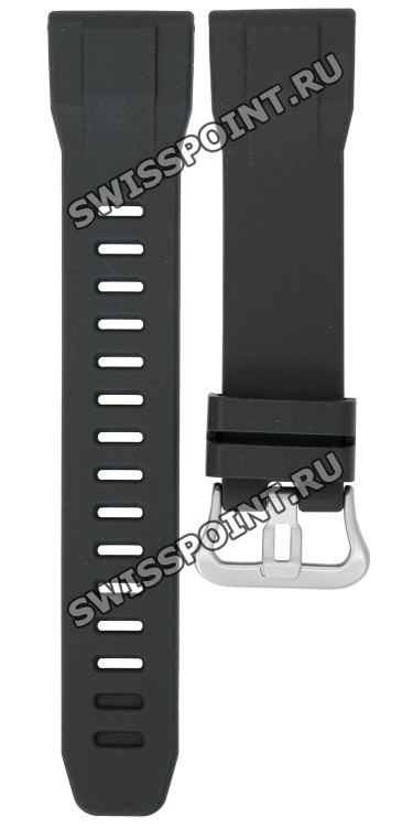 Черный силиконовый ремешок Casio 10570954 для часов Casio PRW-60YAE-1A, PRW-60YGE-1A