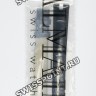 Черный кожаный ремешок Balmain B1732485, 12/10, с вырезом 2,5 мм, без замка, для часов Balmain 4771, 4779