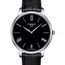 Черный кожаный ремешок Tissot T610042813, под крокодила, 18/16 мм, без замка, для часов Tissot Tradition 5.5 T063.409.16.058.00