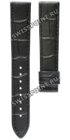 Черный кожаный ремешок Tissot T610042813, под крокодила, 18/16 мм, без замка, для часов Tissot Tradition 5.5 T063.409.16.058.00