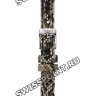 Серый кожаный ремешок Tissot T600037890, 12/10, теленок, имитация змеи, стальная пряжка, для часов Tissot Bella Ora T103.110.26.033.00