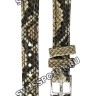 Серый кожаный ремешок Tissot T600037890, 12/10, теленок, имитация змеи, стальная пряжка, для часов Tissot Bella Ora T103.110.26.033.00