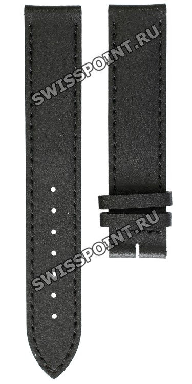 Черный кожаный ремешок Longines L682145807, 16/16, без замка, для часов Longines Equestrian Collection L6.143.0, L6.143.4, L6.138.0, L6.138.4