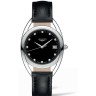 Черный кожаный ремешок Longines L682145807, 16/16, без замка, для часов Longines Equestrian Collection L6.143.0, L6.143.4, L6.138.0, L6.138.4
