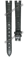 Серый кожаный ремешок Balmain B1732486, 12/10, с вырезом 2 мм, без замка, для часов Balmain Orithia 4779