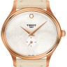 Бежевый кожаный ремешок Tissot T600037907, теленок, 16/14, розовая пряжка, для часов Tissot Bella Ora T103.310