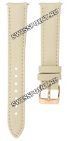 Бежевый кожаный ремешок Tissot T600037907, теленок, 16/14, розовая пряжка, для часов Tissot Bella Ora T103.310