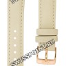 Бежевый кожаный ремешок Tissot T600037907, теленок, 16/14, розовая пряжка, для часов Tissot Bella Ora T103.310