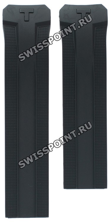 Черный каучуковый ремешок Tissot T610034733, без замка, для часов Tissot T-Touch Solar T091.420, T110.420