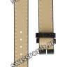 Черный кожаный ремешок Longines L682145586, 12/12, без замка, для часов Longines Equestrian Collection L6.141.0, L6.141.4, L6.130.0, L6.130.4, L6.136.0, L6.136.4
