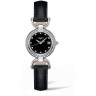Черный кожаный ремешок Longines L682145586, 12/12, без замка, для часов Longines Equestrian Collection L6.141.0, L6.141.4, L6.130.0, L6.130.4, L6.136.0, L6.136.4
