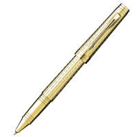 Ручка PARKER S0887950 Premier - Deluxe Graduated Chiselling GT, ручка-роллер, F, BL (№ 128)