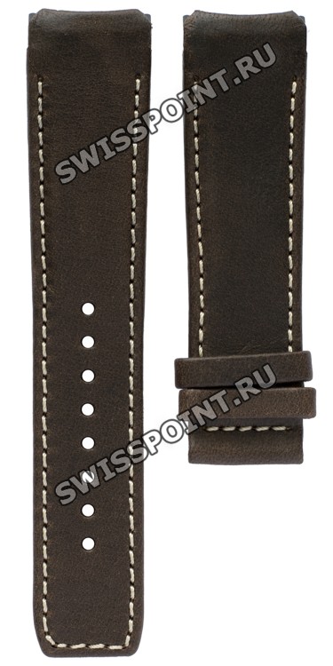 Коричневый кожаный ремешок Tissot T610043340, без замка, 22/20 мм, для часов Tissot T-Touch Expert Solar II Swiss Edition T110.420.46.051.00, T091.420