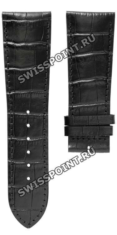 Черный кожаный ремешок Longines L682117586, теленок, 26/22, для часов Longines DolceVita Classic L5.686.0, L5.686.4, L5.687.4